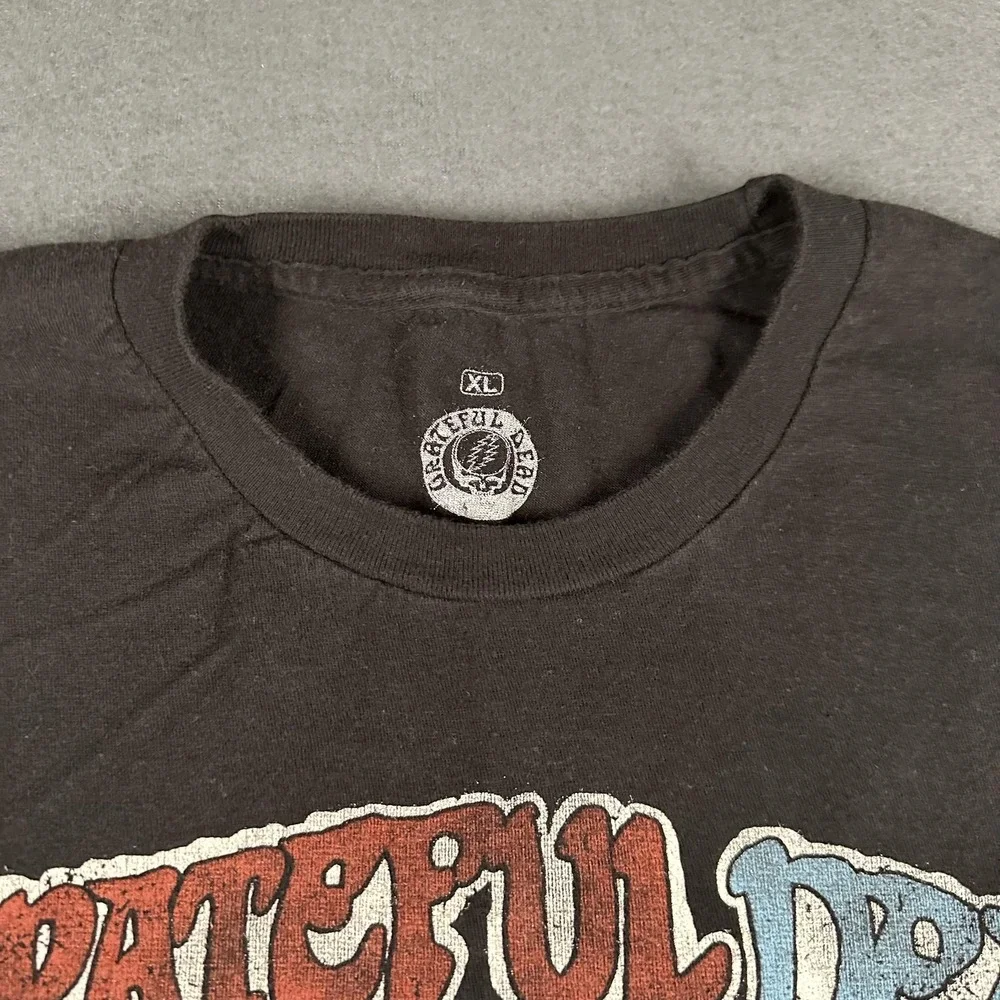 Grateful Dead Shirt Mens XL Black Tour '74 Ripple Junction Graphic Tee Short Slv